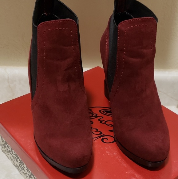 Burgundy Ankle Boots - Picture 2 of 2